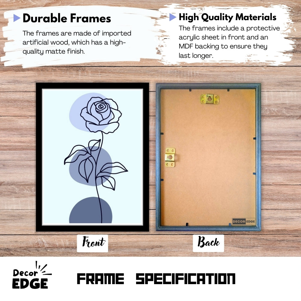 BLUE ROSE - Framed Abstract Poster