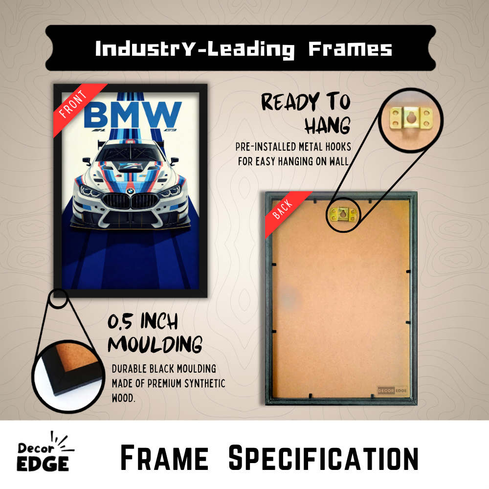 BMW M4 GT4 -1 - Framed Car Poster