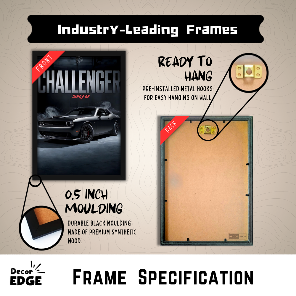 CHALLENGER SRT8 - Framed Car Poster