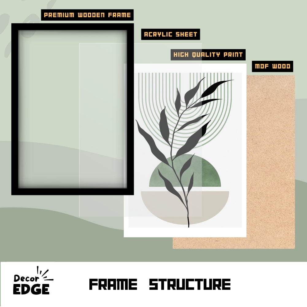 LEAF MOTIF - Framed Abstract Poster