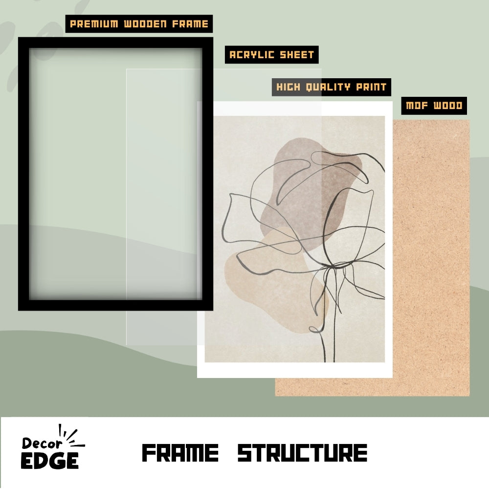 LINE BLOOM - Framed Abstract Poster