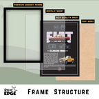 FIAT CLASSIC 1980 V1 - Framed Car Poster