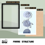 BLUE ROSE - Framed Abstract Poster