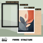 CRIMSON CASCADE - Framed Abstract Poster