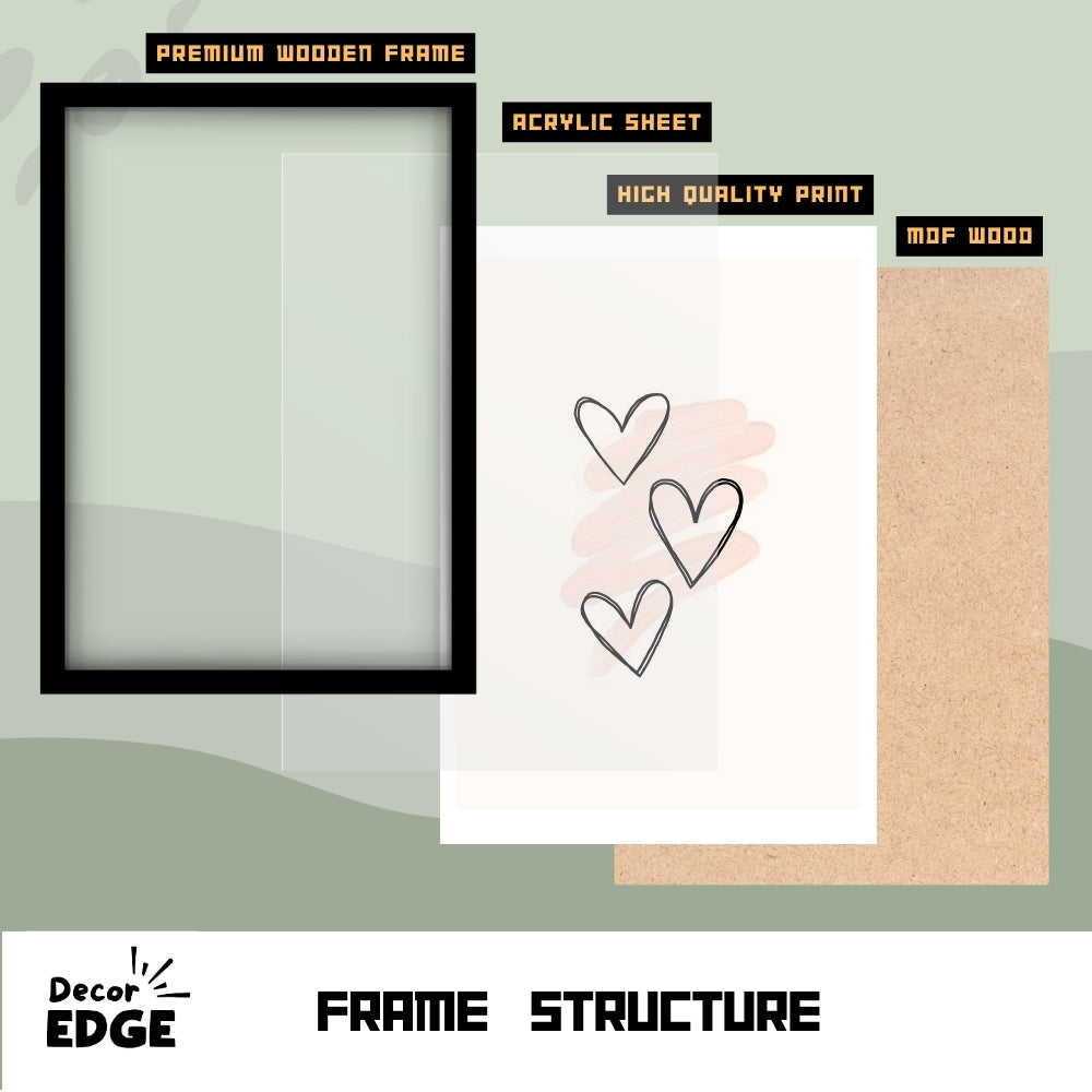 BLOOMING HEARTS - Framed Abstract Poster
