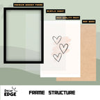 BLOOMING HEARTS - Framed Abstract Poster