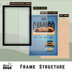 CHEVROLET CAMARO 5TH GEN - Framed Car Poster
