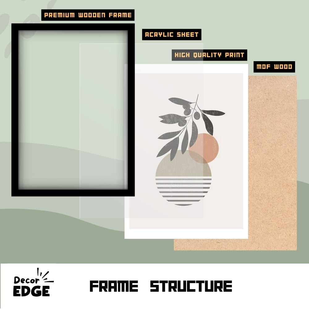 Serene Sprig - Framed Abstract Poster