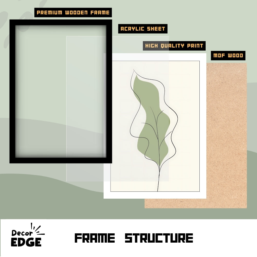 VIRIDIS FOLIUM - Framed Abstract Poster
