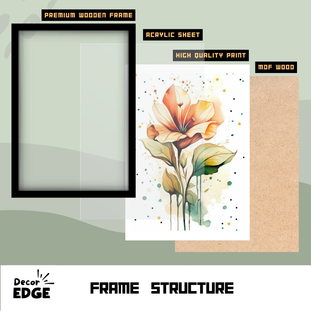 BLUSHING BLOOM - Framed Abstract Poster