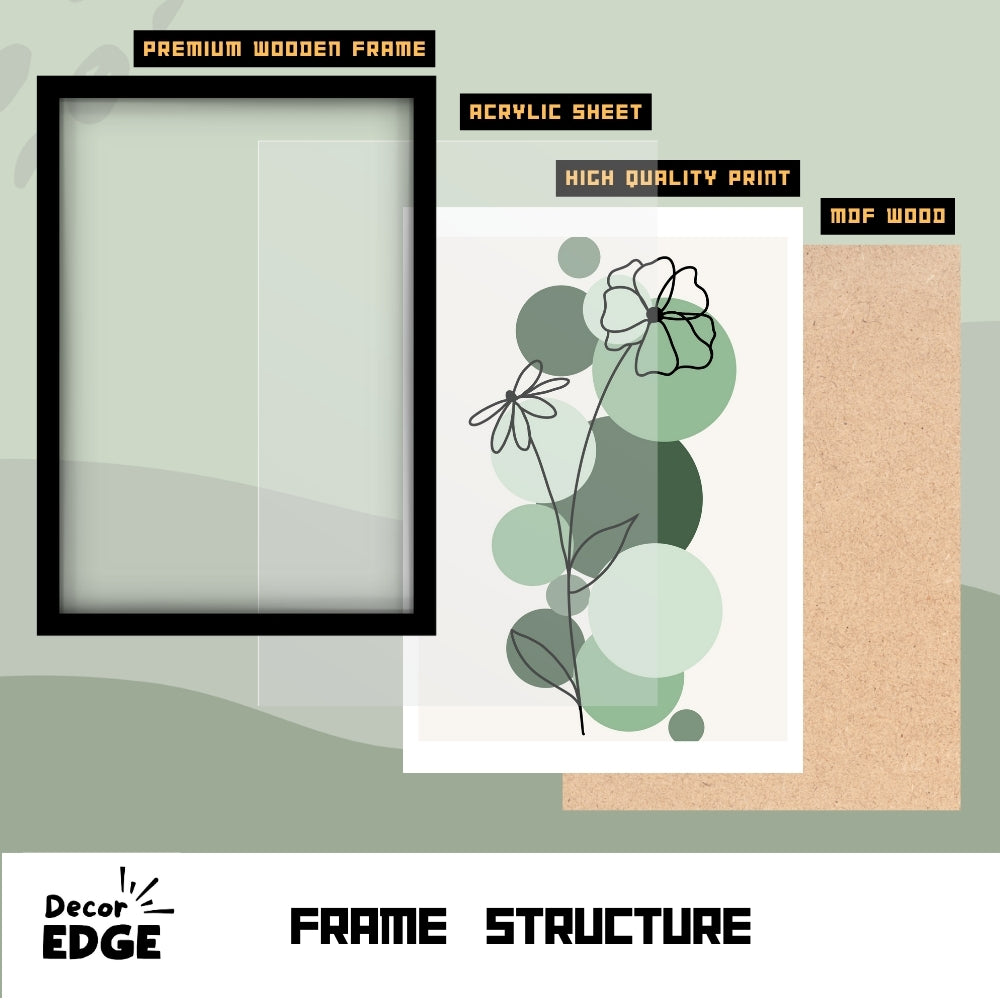 SIMPLE FLORA - Framed Abstract Poster