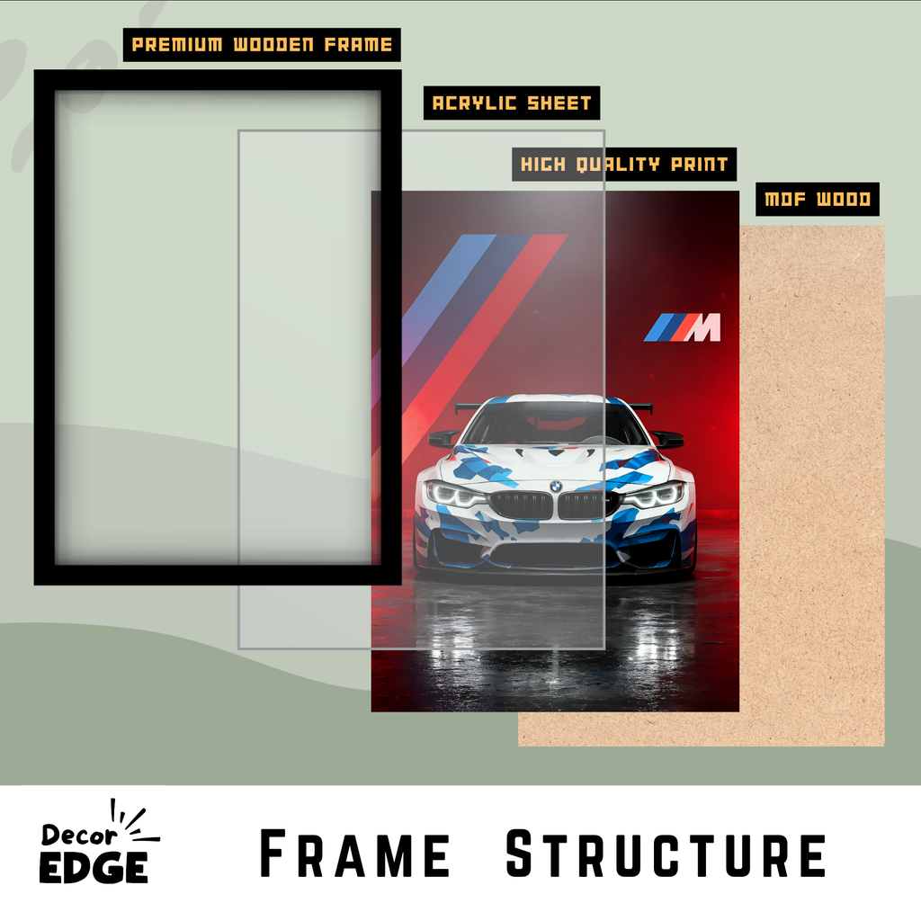 BMW M4 GT4 - Framed Car Poster