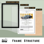 TOYOTA CORONA 1970 V2 - Framed Car Poster