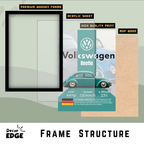 VOLKSWAGEN BEETLE - Framed Car Poster
