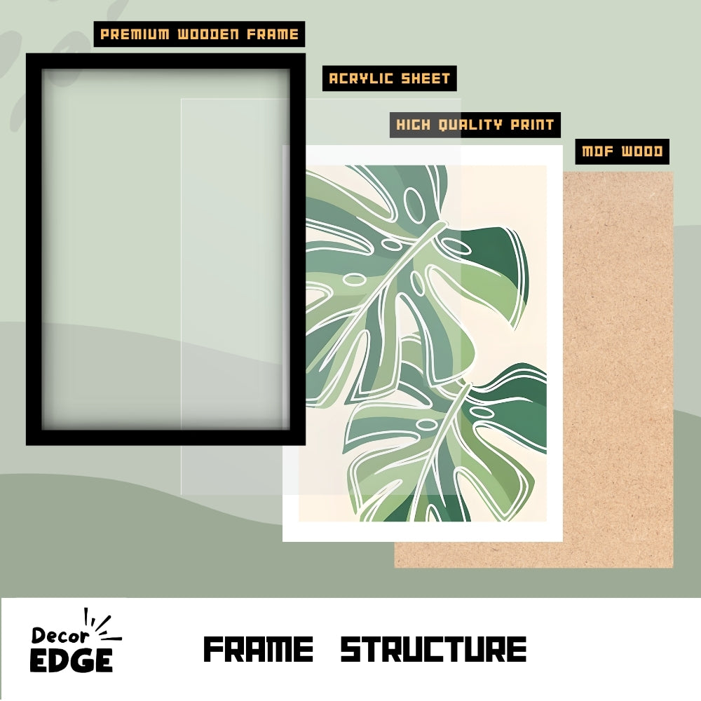 MONSTERA WHIMSY - Framed Abstract Poster