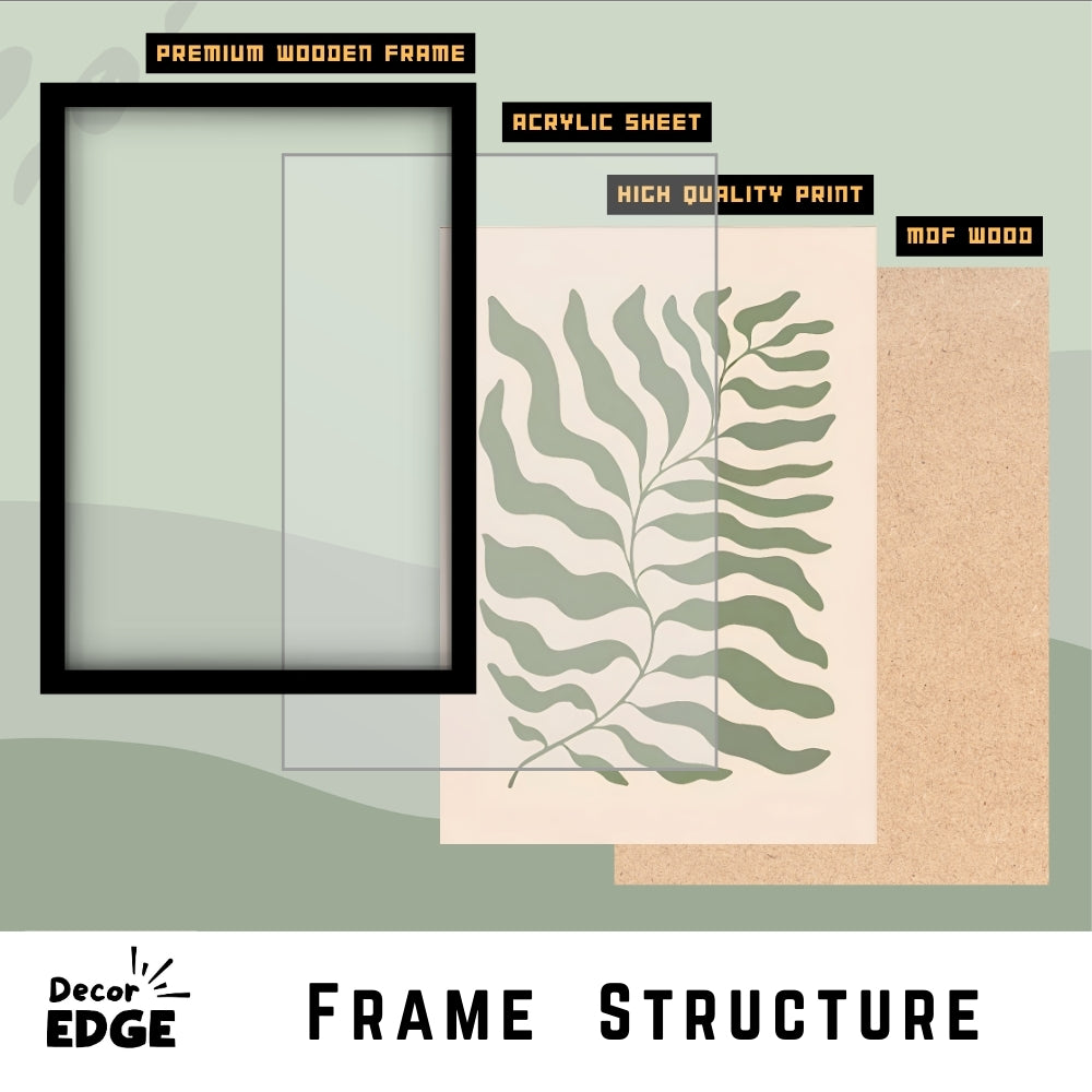 SERENE FERN - Framed Abstract Poster