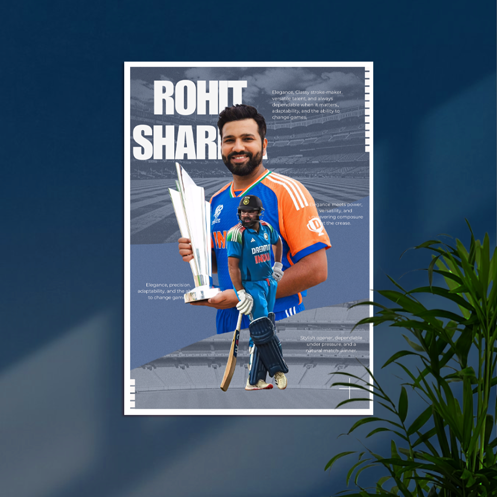 Rohit Sharma | R SHARMA-IND-1 | Cricket Poster