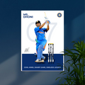 MS Dhoni | MSD-IND-2 | Cricket Poster