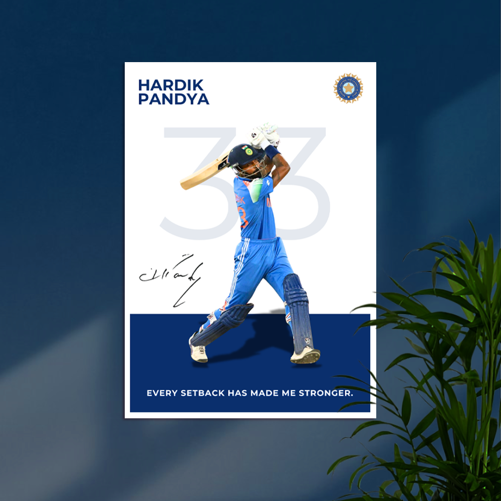 Hardik Pandya | H PANDYA-IND-1 | Cricket Poster