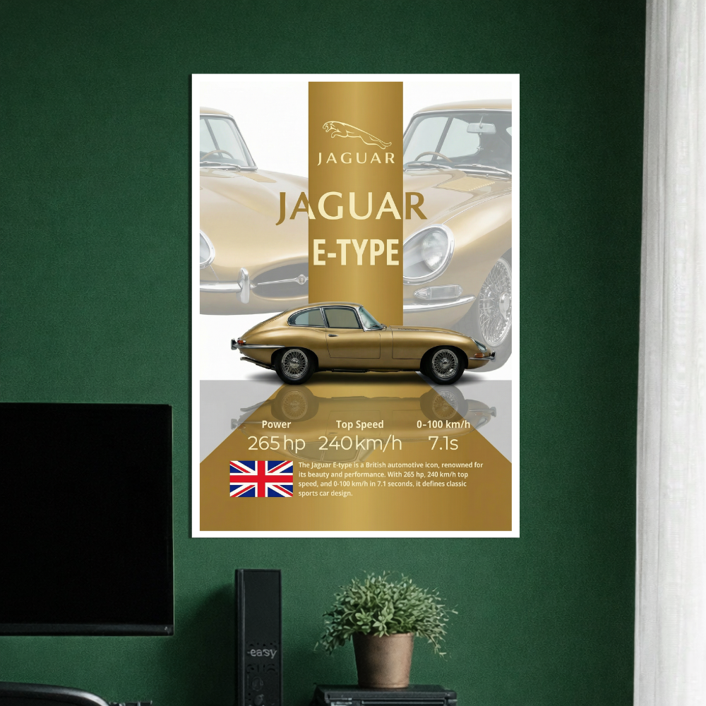 JAGUAR E-TYPE | C-1 | CAR POSTER